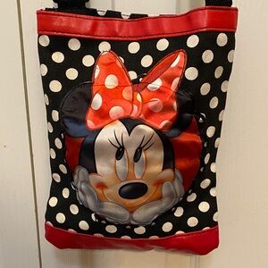 Disney Minnie Mouse Black and Red Polka Dot Mini Bag